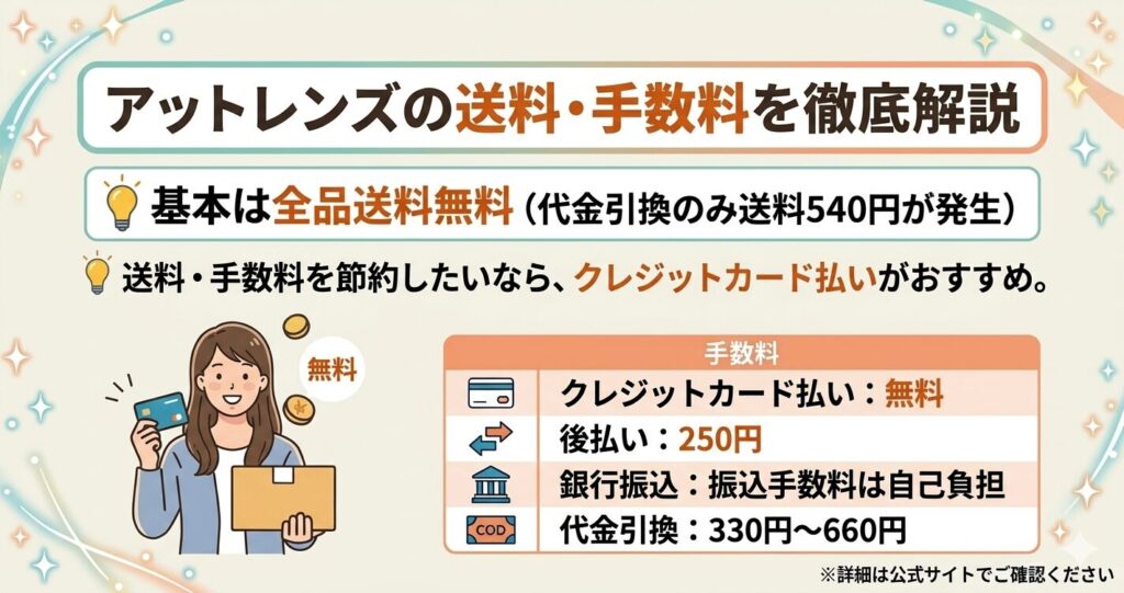 アットレンズの送料・手数料