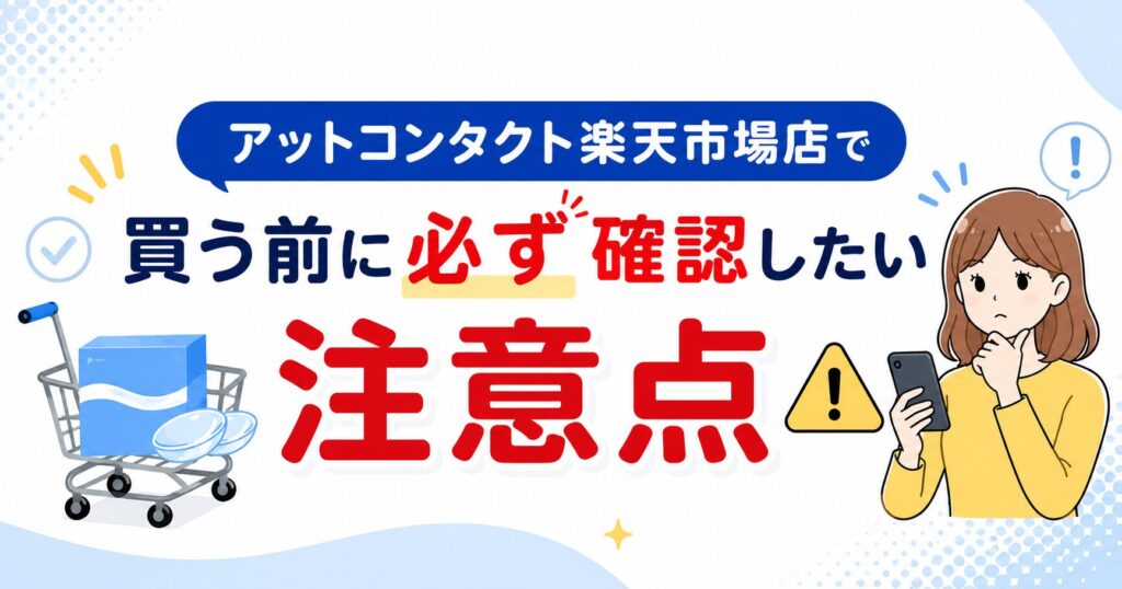アットコンタクト楽天市場店で買う前に必ず確認したい
