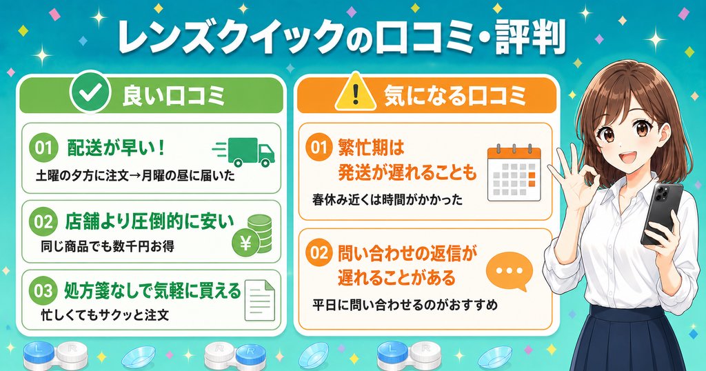 レンズクイックの口コミ・評判