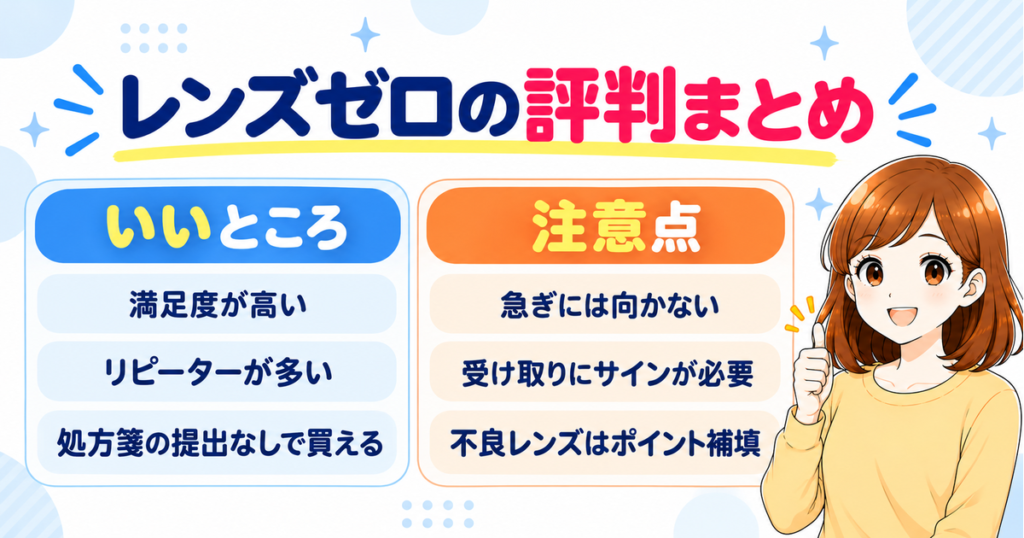 レンズゼロの評判まとめ（いいところと注意点）
